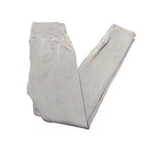 Good American Seamless Chunk Ribbed Leggings Women's Size 3/4 Camel